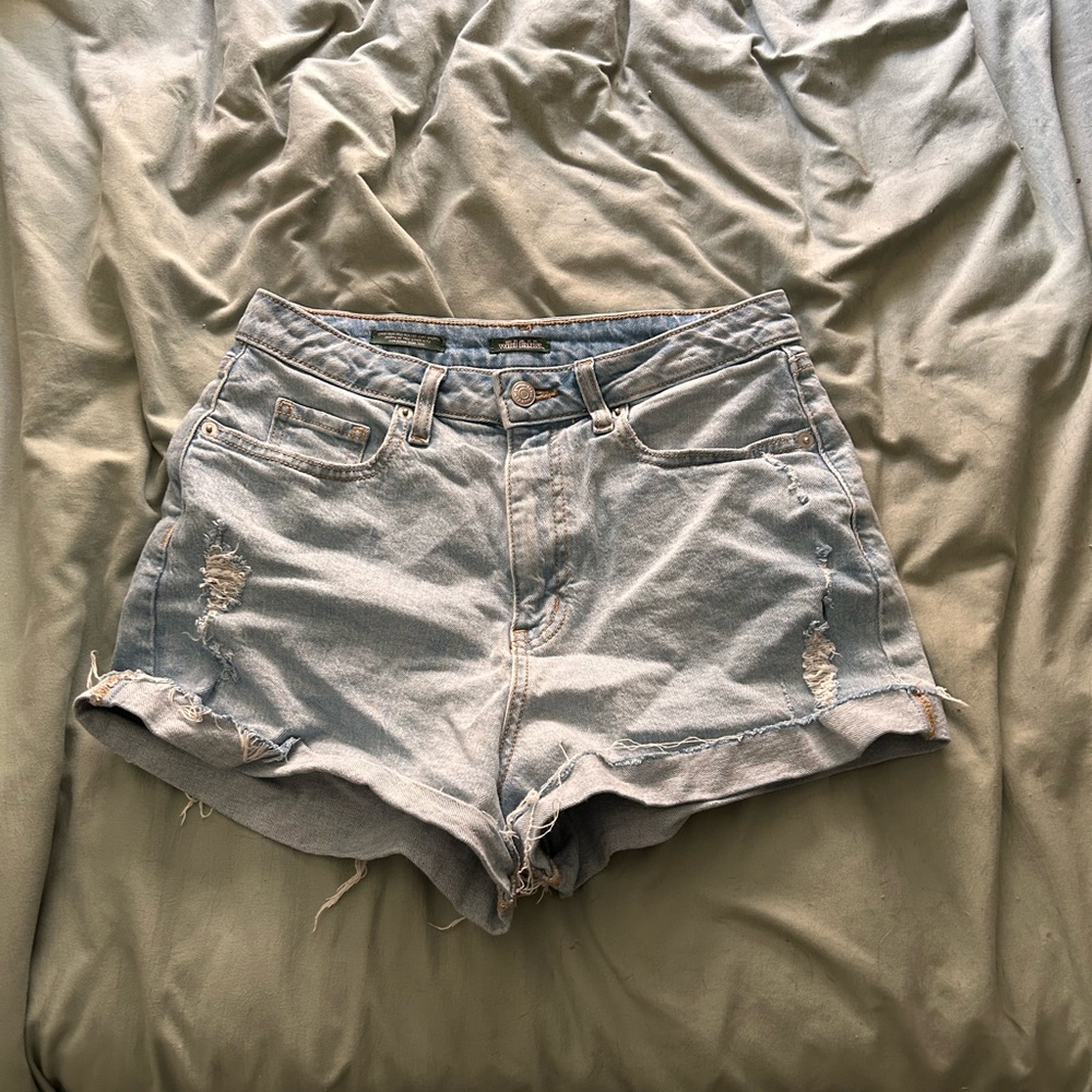 Light Wash Cuffed Shorts